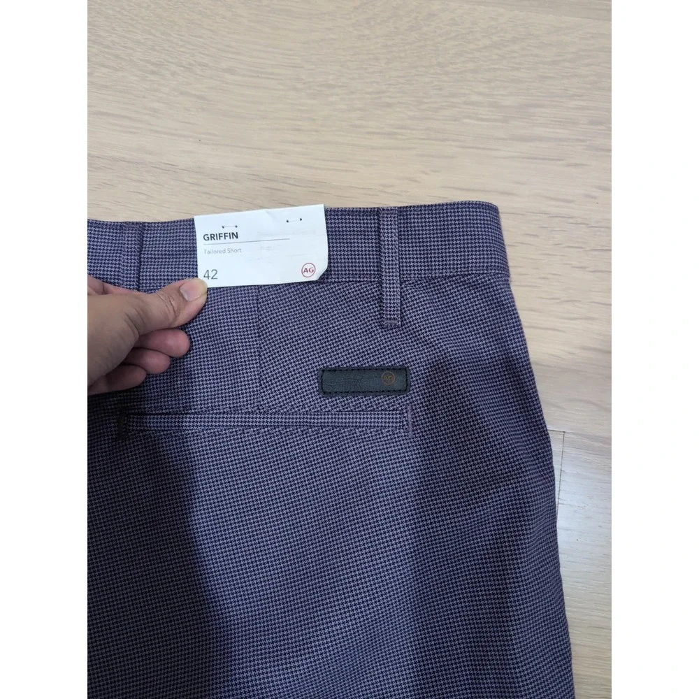 AG Adriano Goldschmied The Griffin Relaxed Fit Shorts Mens Size 42 Purple Chino
